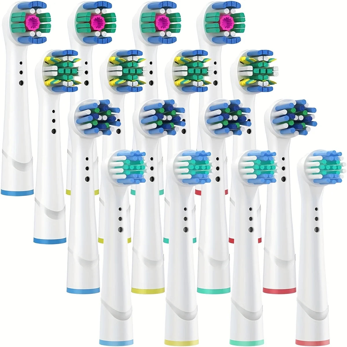 Hemasa 4/12/16Pcs Replacement Toothbrush Heads Compatible with   Electric Toothbrush Heads Brush Heads
