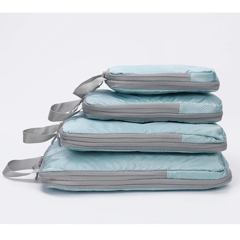 Tejesa Compressible 4-Piece Set Business Travel Storage Bag, Simple and Fashionable Multi-Functional Vertical Waterproof Organizer Bag