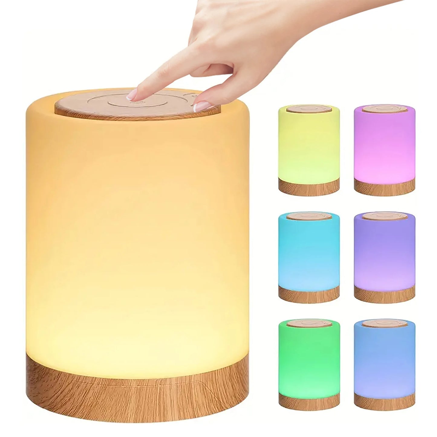 Hemasa Smart LED Night Light,Portable Bedside Table Lamp,Room decorating items,USB Rechargeable Tabletop lighting for Kids Bedroom Camp