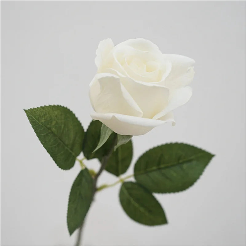 10Pc Hand-feel Moisturizing Rose Real Touch Artificial Flower Bridal Bouquet Marriage Decor Rose Flowers Wedding Party Home Deco