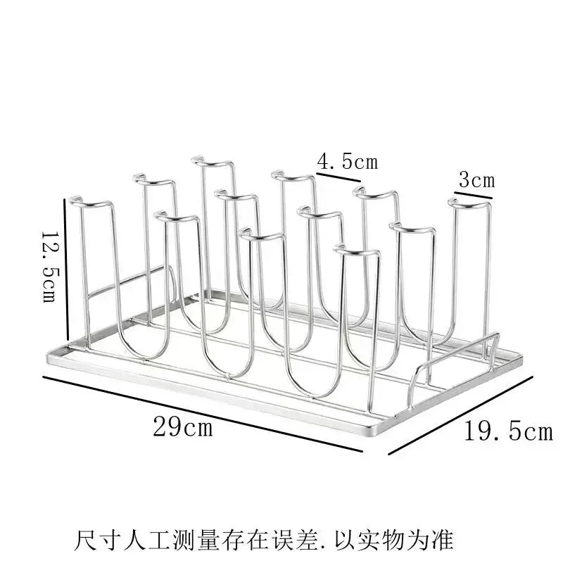 Stainless Steel Cup Tray, Inverted Hanging Rack, 8 Cup and 12 Cup Drain Rack, Home and Office Use, Durable Organizer