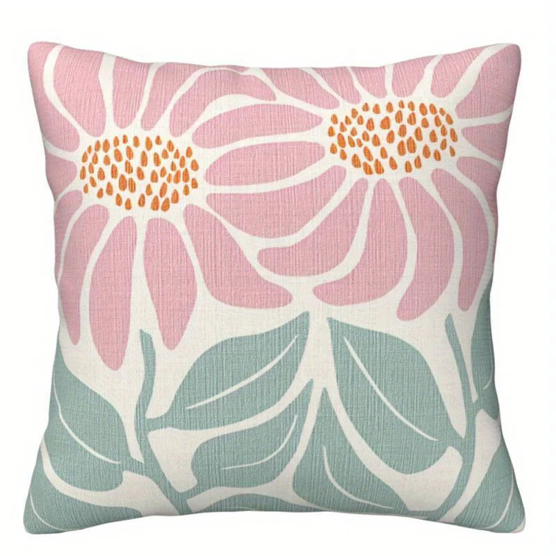 Tejesa 2Pcs Floral Pattern Throw Pillow Covers For Home Pattern Cushion Cover Suitable For Sofa Bedroom Car Pillow Cover
