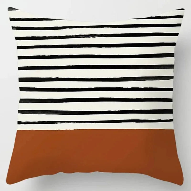 Hemasa 4Pcs Decorative Pillow Bedroom Sofa Car Cushion Cover Abstract Line Pattern Series Throw Pillow