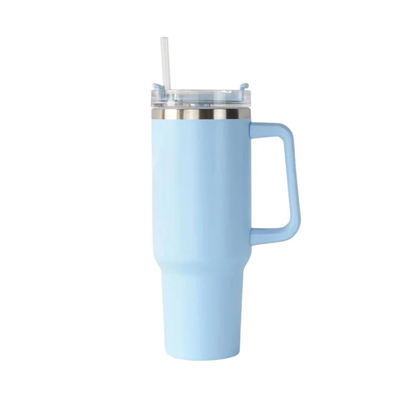 Hemasa 40oz Stainless Steel Insulated Water Bottle With Handle Drinking Cups Keeps Cold Tumbler With Lid Straw Mug for Summer Outdoor
