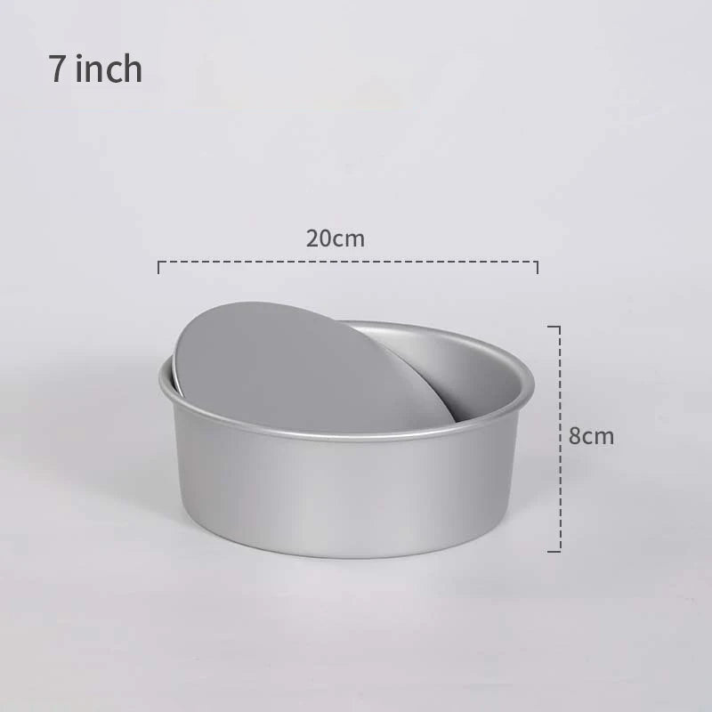 Heamasa 4/5/6/7/8/9/10 Inch Birthday Cake Mold Shaped Aluminum Alloy Cake Mold Baking Tray Mold Bakeware Cake Trays