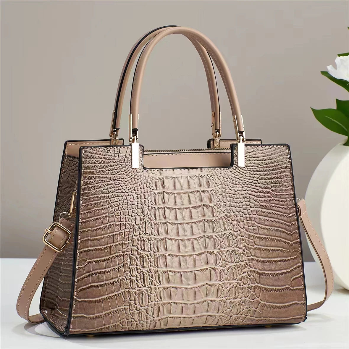 Hemasa Crocodile print women's handbag   atmospheric texture all matching single shoulder crossbody bag