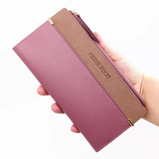 Tejesa Women Long Wallets Handbag Zipper Coin Pocket Female Purse Photo Holder Credit Card Holder Women's Clutch Wallet
