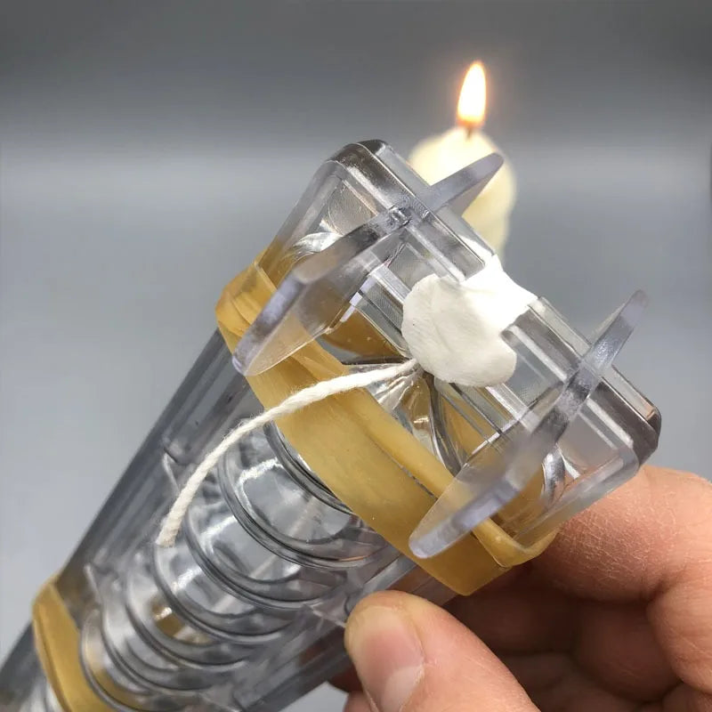 Hemasa 2Pcs 22cm Thread Long Rod Candle Mold, Durable, Easy To Release Mould,PC Plastic Acrylic Mold Kit,DIY Handmade Candle Making Supplies