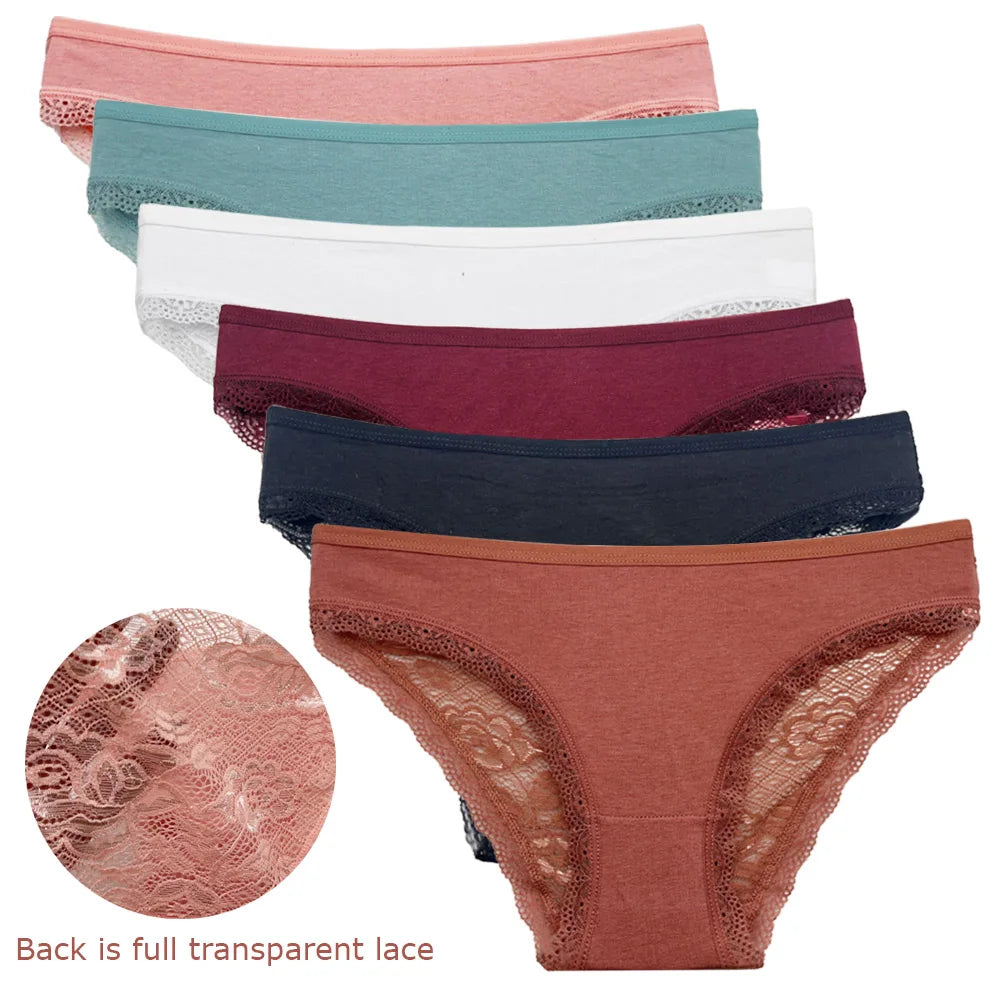 Cotton Briefs Lady 5 PCS/SET Lace Panty Underpants Seamless Panties For Women Lingerie