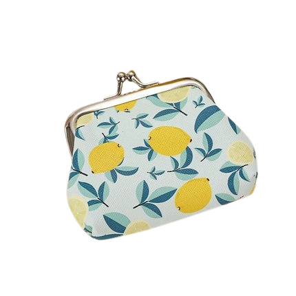 Hemasa 12 PCS Fashion PU Leather Coin Purse Cute Fruit Lemon Lovely Women /Small Change Money Bags Key Holder Case Wallet Mini Pouch