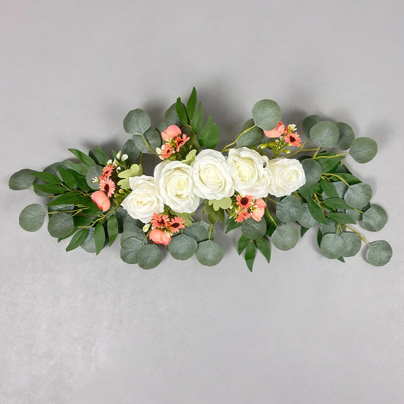 Tejesa 2026 Arch Flowers Artificial Rose for Home Decoration Wedding Flower Arrangement Drawing Board Door Frame Decor Pink White