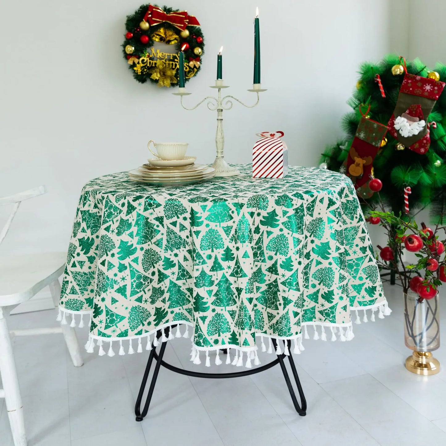 Tejesa  linen  Christmas decorative dining table coffee table cloth