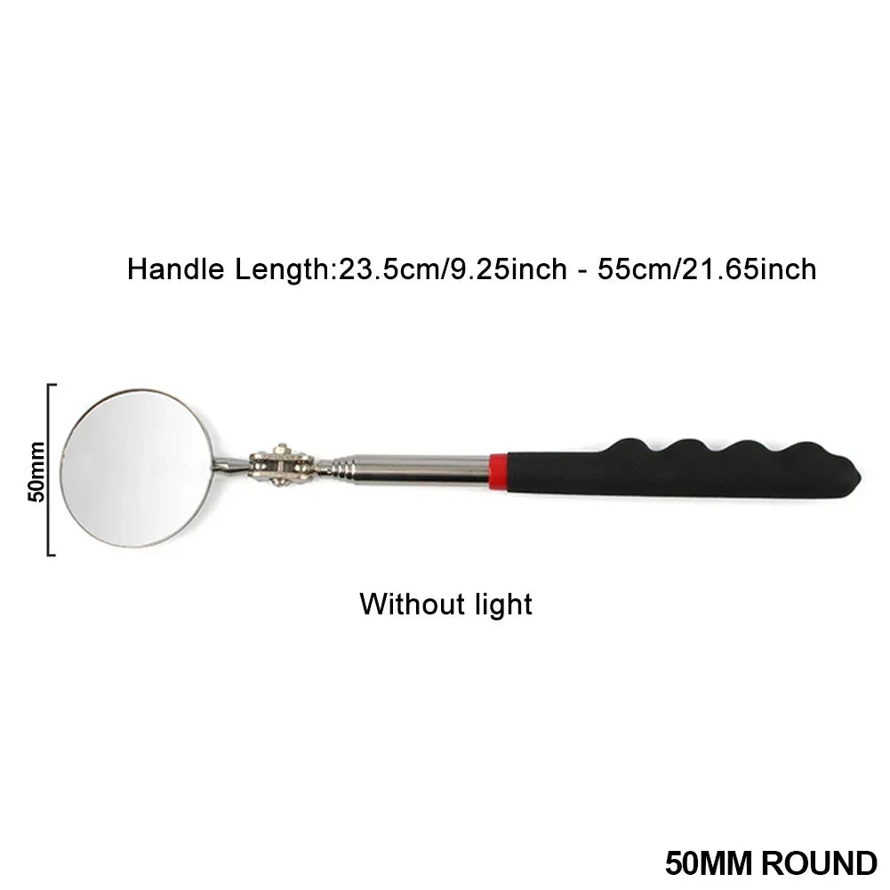 Automobile Chassis Endoscope 360°Telescoping Mirrors Angle LED Light Magnification Inspection Mirror Car Repair Detection Tools