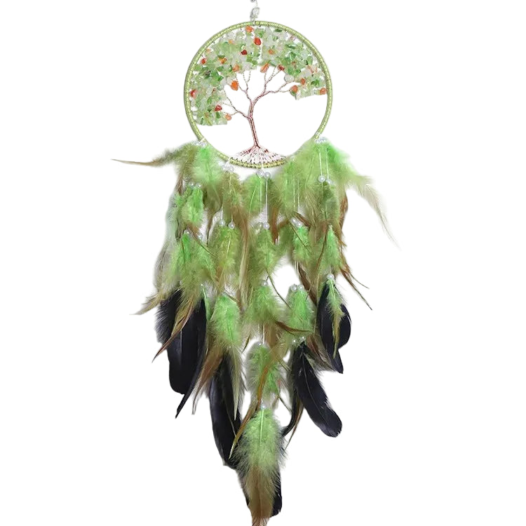 Tejesa Tree of Life Dreamcatcher with Stone Craft Decorative Room Wind Chime Hanging Home Decor Dreamcatcher