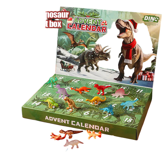 Advent Calendar 2025 Dinosaur Toys 24 Days Countdown Calendar to Christmas Surprise Toys Set with Different Dinosaur Figurine Gi