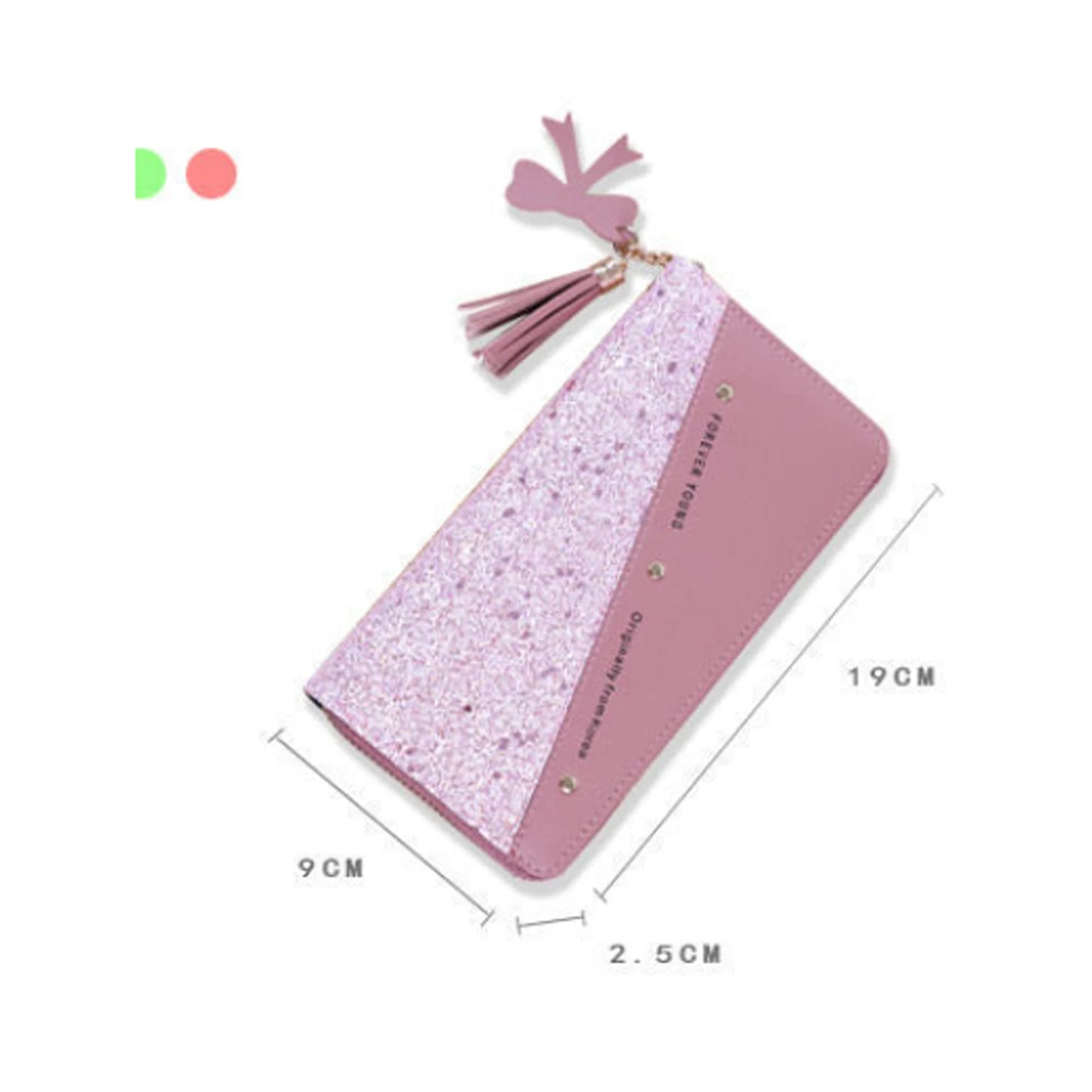 Hemasa Women's Pu Leather Long Wallets Glitter Letter Wallets Female Pu Leather Coin Purses Ladies Card Holder Clutch Bag Girls Gifts