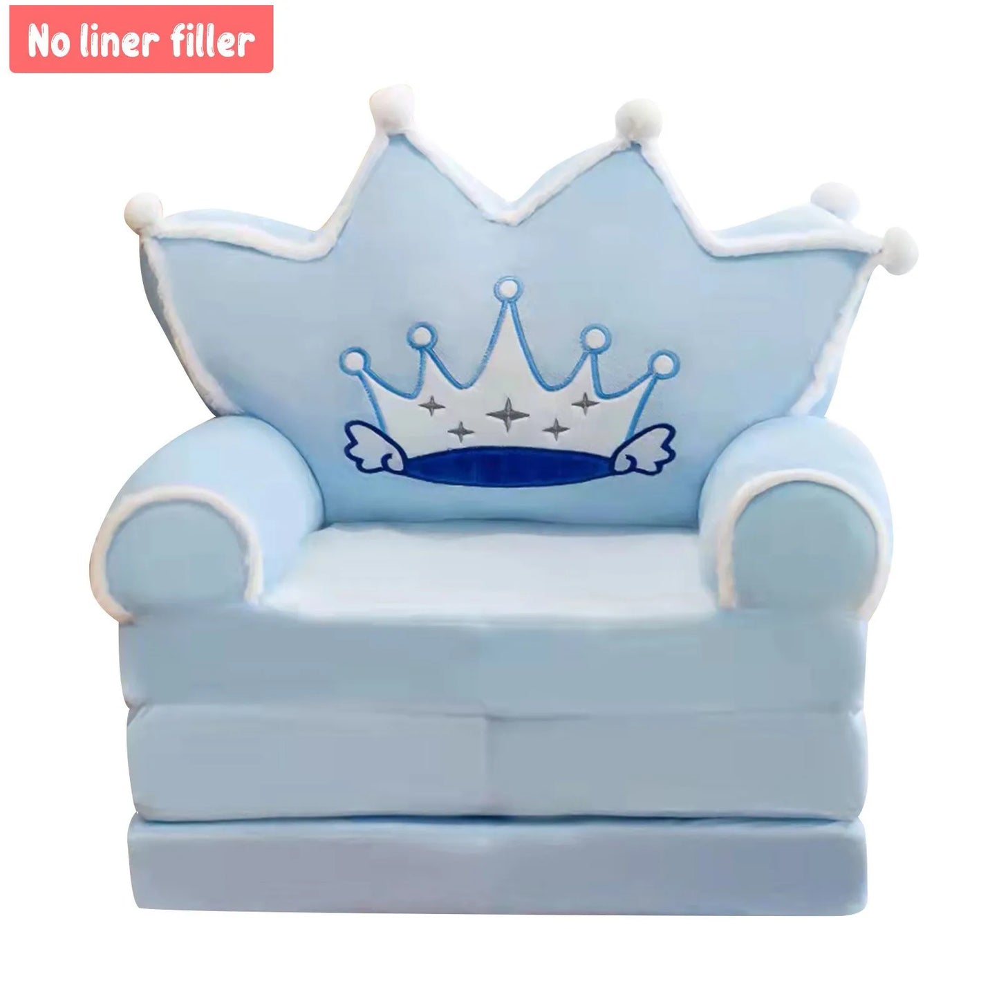 Plush Foldable Kids Sofa Cover  2 In 1 Foldable Children Sofa Cute Cartoon Lazy Sofa  Pillowcase Without Liner Filler