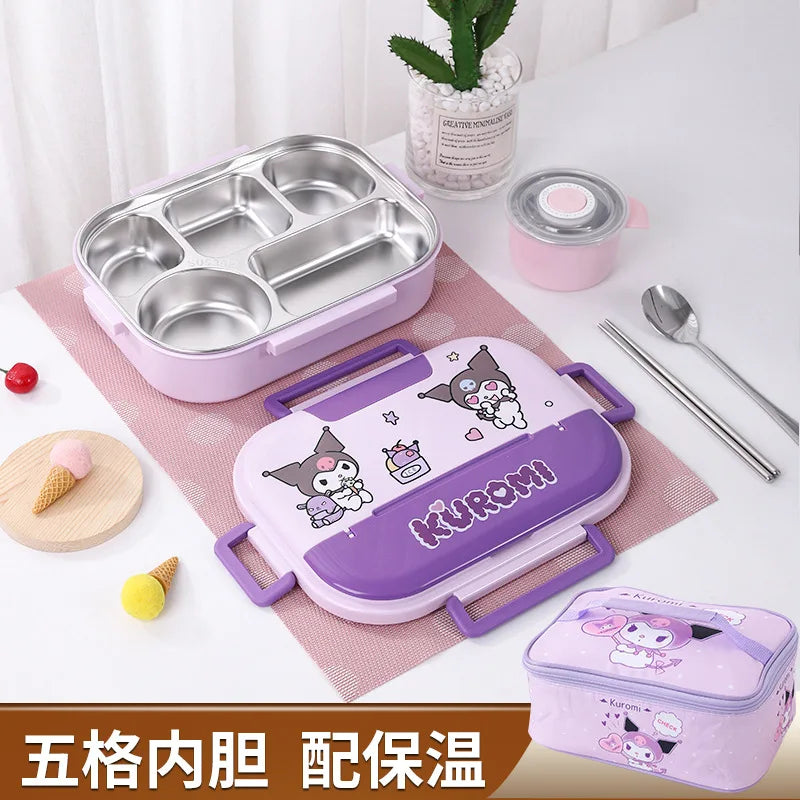 Hemasa Four Grids Five Grids Large Capacity Cartoon Anime Figure Cute Insulation