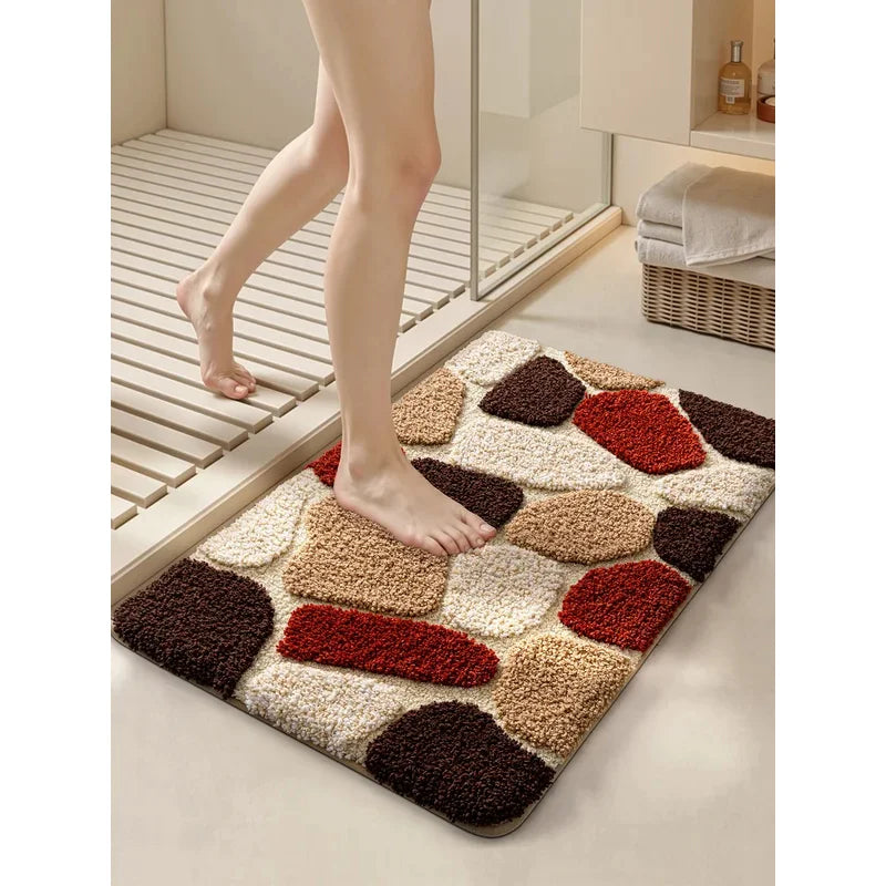 Hemasa Anti-Slip Absorbent Bathroom Mat/ Entrance Floor Carpet/ Water Absorbent Mat for Home