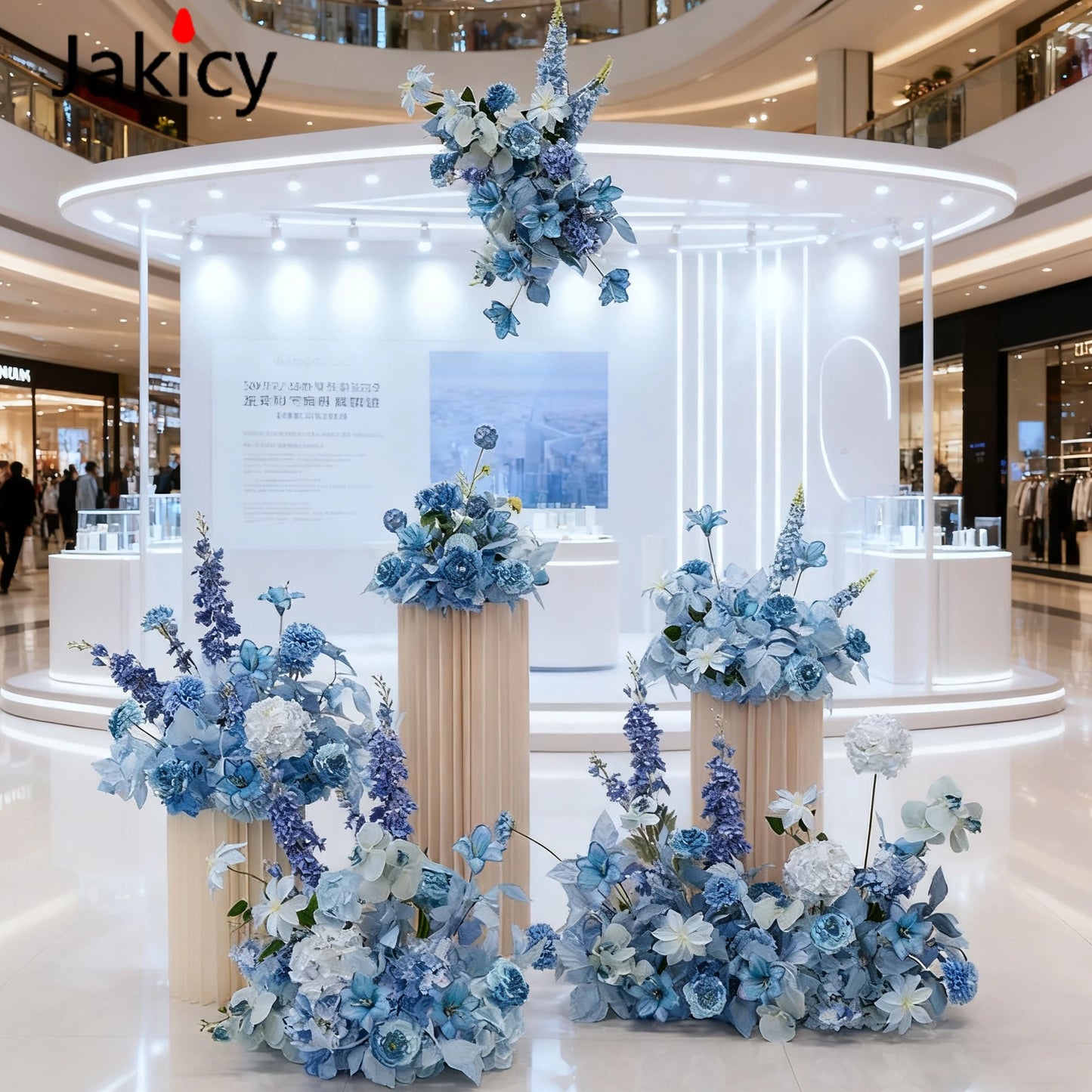 Wedding Decoration Hanging Flower Row Background Arch Decor Artificial Flowers Road Lead Flower Ball Floral Backdrop Arrangement