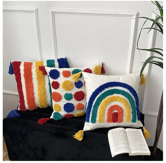 1PC Nordic Room Decor Rainbow Decorative Cushion Pillow Decoration Pillow Cover For Home Decor Scandinavia Room Decoration