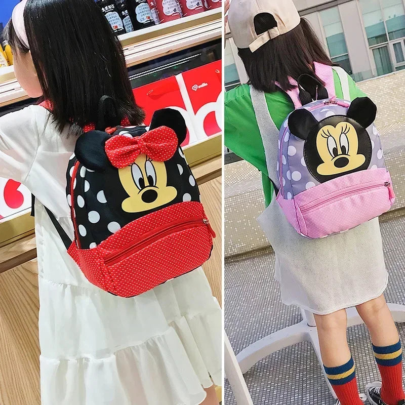 Disney Cartoon Backpack For Baby Boys Girls Minnie Mickey Mouse Children Lovely Schoolbag Kindergarten Schoolbag Kids Gift