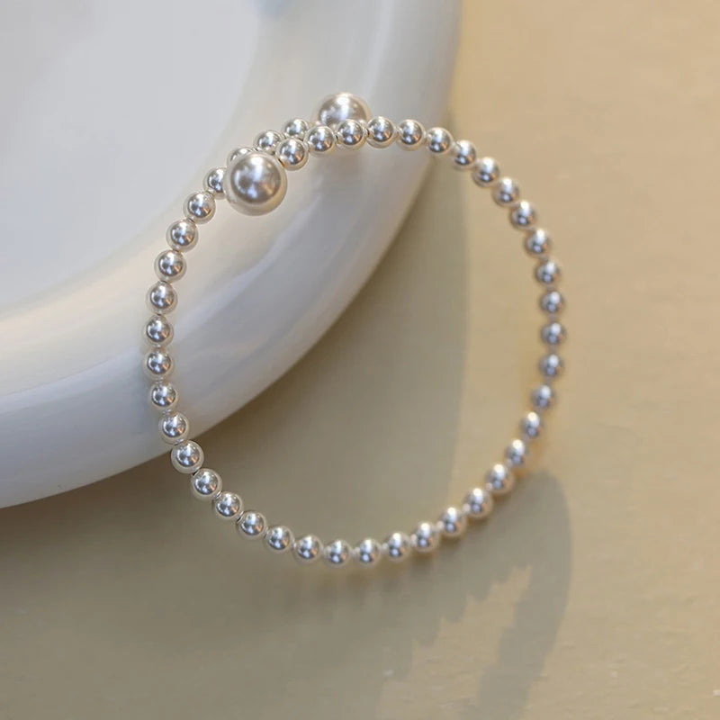 1PCS Imitation Pearl Bracelet Stretchable Pearl Bracelet Pearl Bracelet For Women Bridal Jewelry Gift