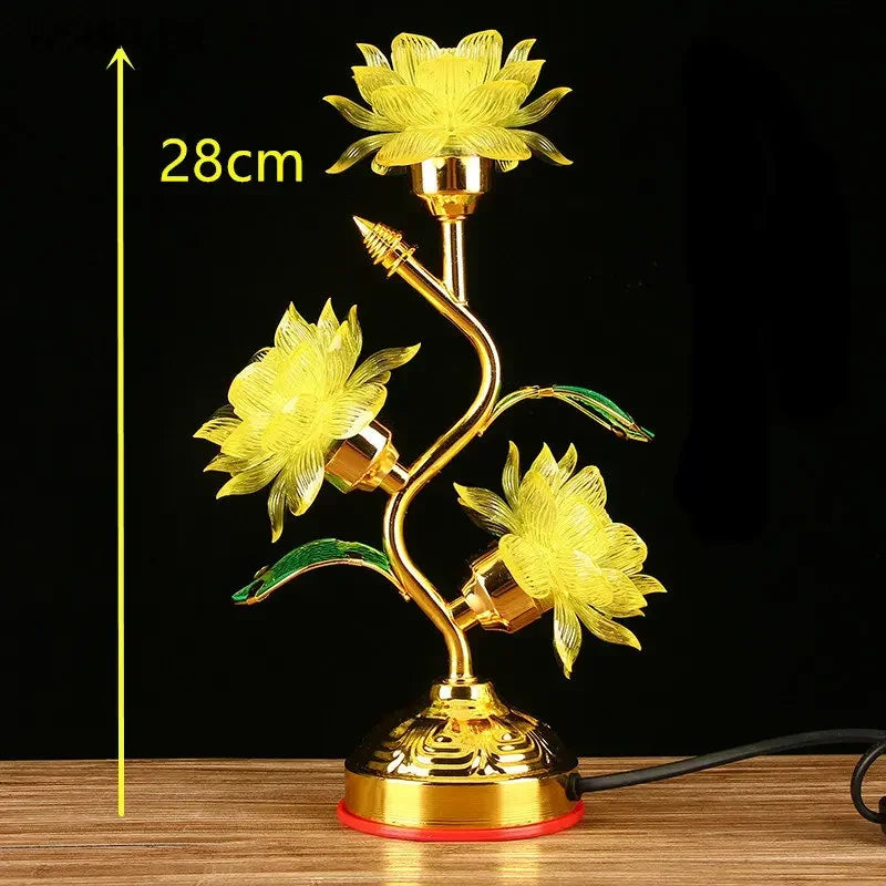1 Pc Buddha Lotus Simulated Candlestick  Buddhist Hall and Buddhist  Utensils Living Room Home Decor Feng Shui Decoration