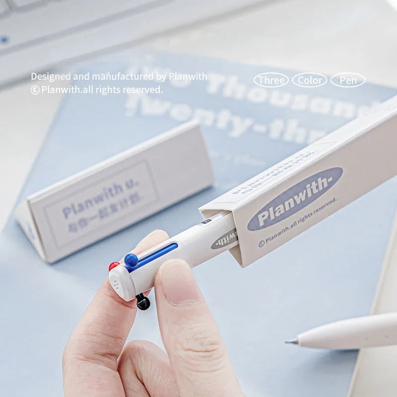 Triangle Multi-Color Pen Tri-Color 0.5 Simple Notes Homework Revised Multi-Functional gel Pen