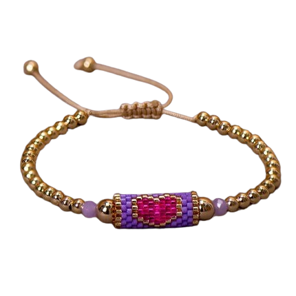 Hemasa Miyuki Bead Bracelet Boho Style Woven Adjustable Thread  For Women Jewelry Heart Ladies Accessory Birthday Gifts Party 2023 New