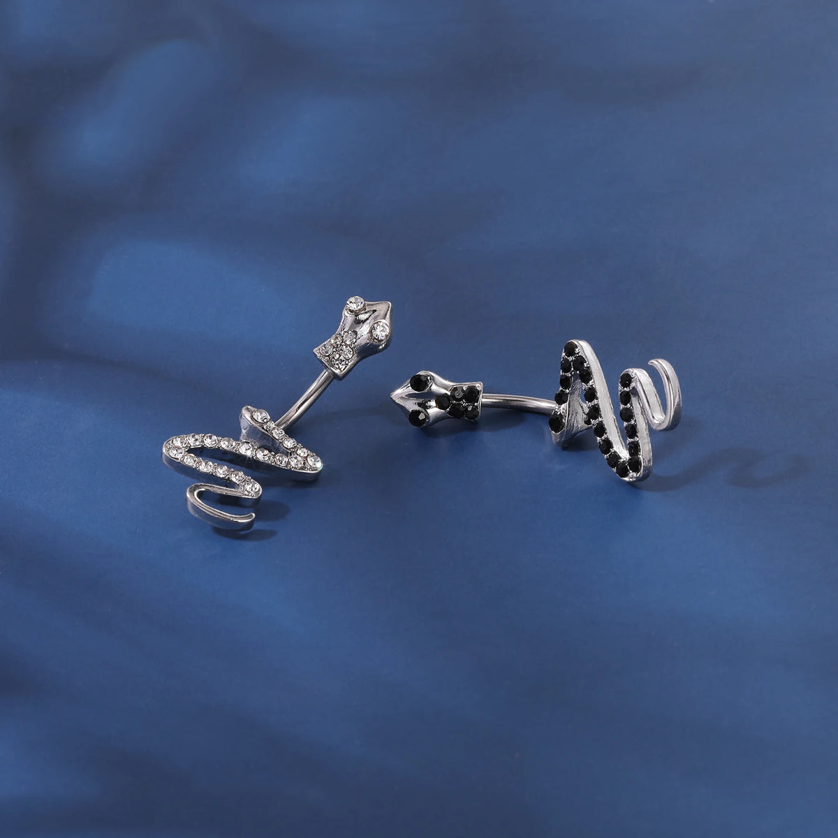 ZS 14G Bat Belly Button Ring Crystal Bat Navel Piercing Black Plated Body Piercing  Red Zircon Bat Belly Piercing Jewelry Women