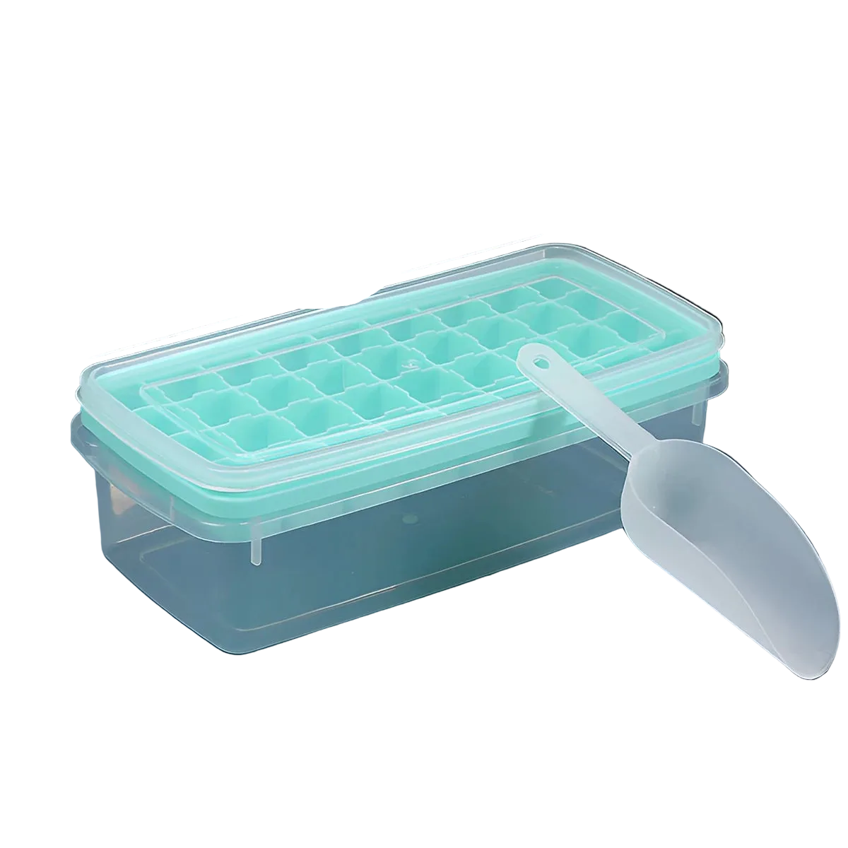 Tejesa 55/26 Grid Ice Cube Mold Tray Reusable Silicone Ice Ball Maker Kettle for Outdoor Travel Camping Iced Drinks Ice Cube Container