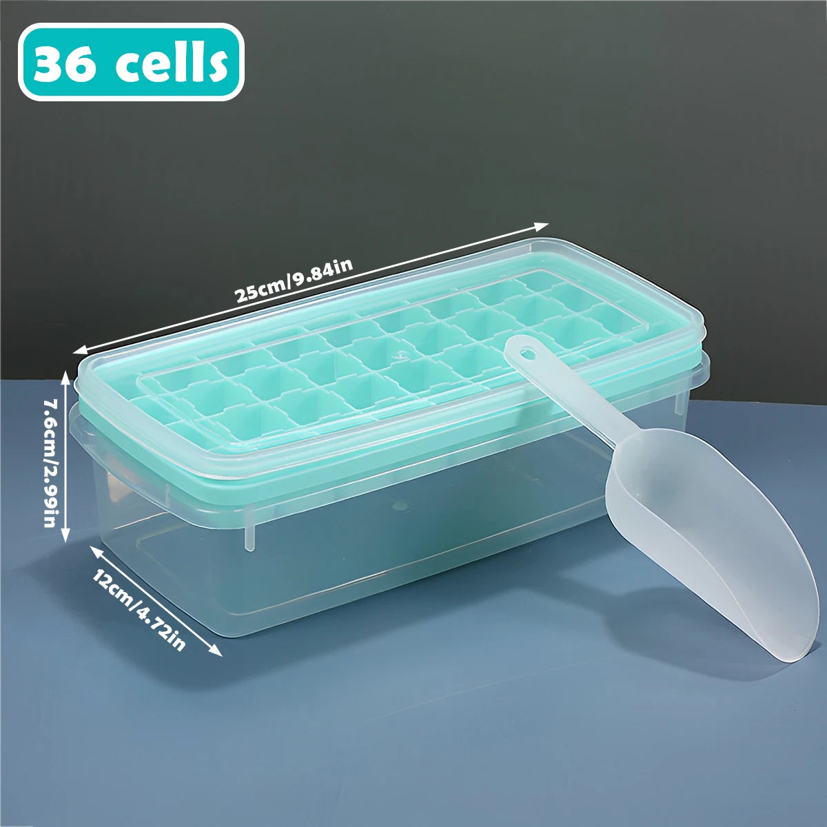 Tejesa 55/26 Grid Ice Cube Mold Tray Reusable Silicone Ice Ball Maker Kettle for Outdoor Travel Camping Iced Drinks Ice Cube Container