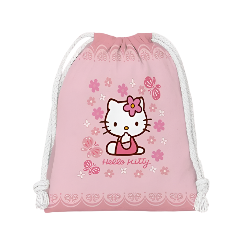 Hemasa drawstring hello kitty cartoon small bag storage bag