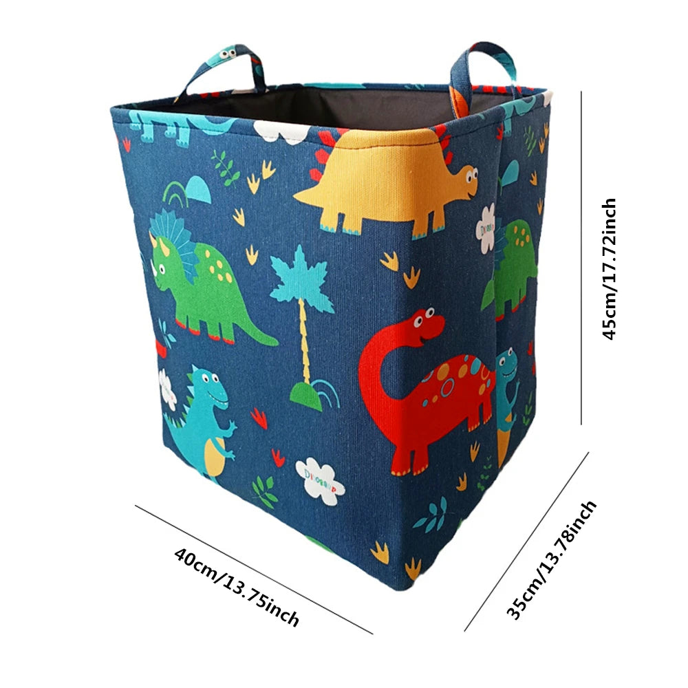 Hemasa Dinosaur Storage Basket Foldable Laundry Basket Toy Clothes Storage Hamper Organizer Storage Box for Bathroom Bedroom Nursery