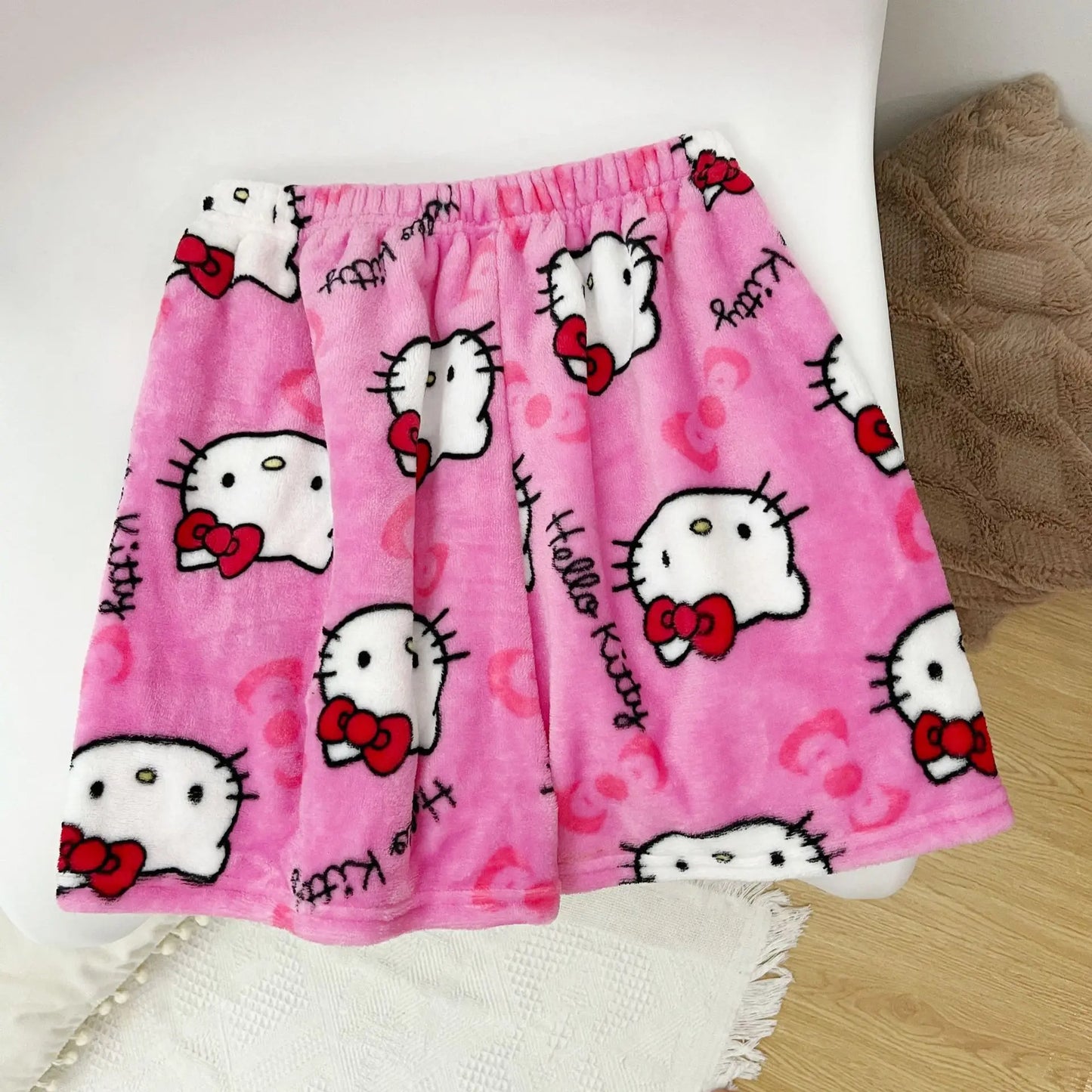 Hemasa Hello Kitty Cute Shorts Women Cute Cartoon Flannel Pajama Pants /i Summer Casual Home Trousers Birthday Gifts