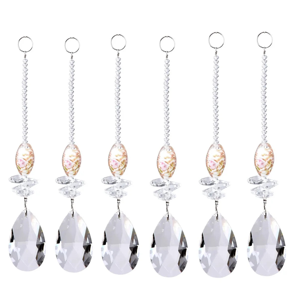 Sun Catchers With Crystals, Hanging Crystals Suncatchers For Windows, Colored Crystals Prisms  Pendant Suncatchers Beads