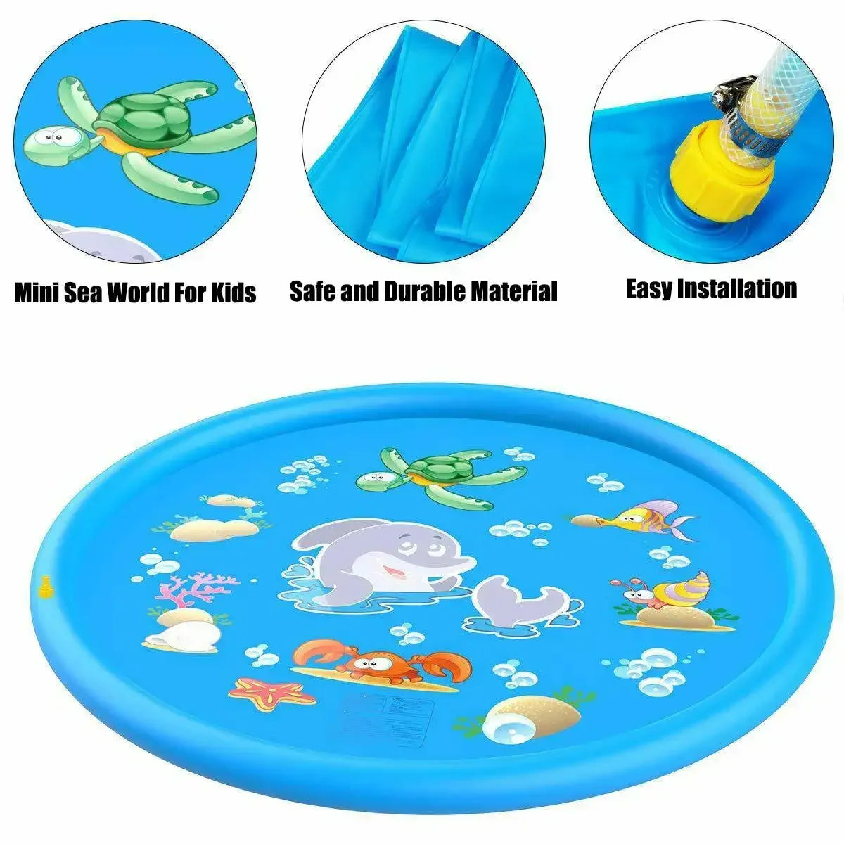 Tejesa Children Water Spray Pad Outdoor Funny Toys Children Inflatable Round Water Splash Play Pools Playing Sprinkler Mat Yard Summer