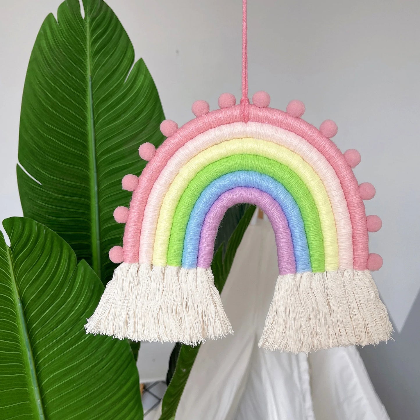 Hemasa Nursery Decoration Nordic Handmade Rainbow Hanging Decor Kids Room Rainbow Hanging Decoration Scandinavia Rainbow Home Decor
