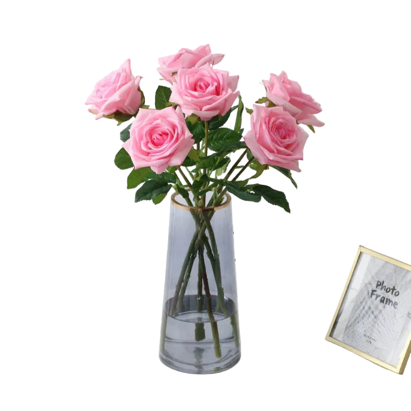 Tejesa Real Touch Artificial Rose Flowers  for Home Decor /White Pink Fake Latex Roses Flower Wedding Party Decoration Valentine's Gift
