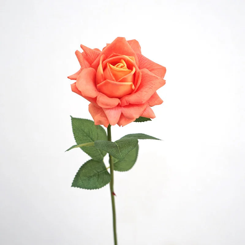 5Pc High-end Feel Moisturizing Big Austin Rose Flower Real Touch Artificial Flowers Rose Wedding Decor Fake Flowers Home Display