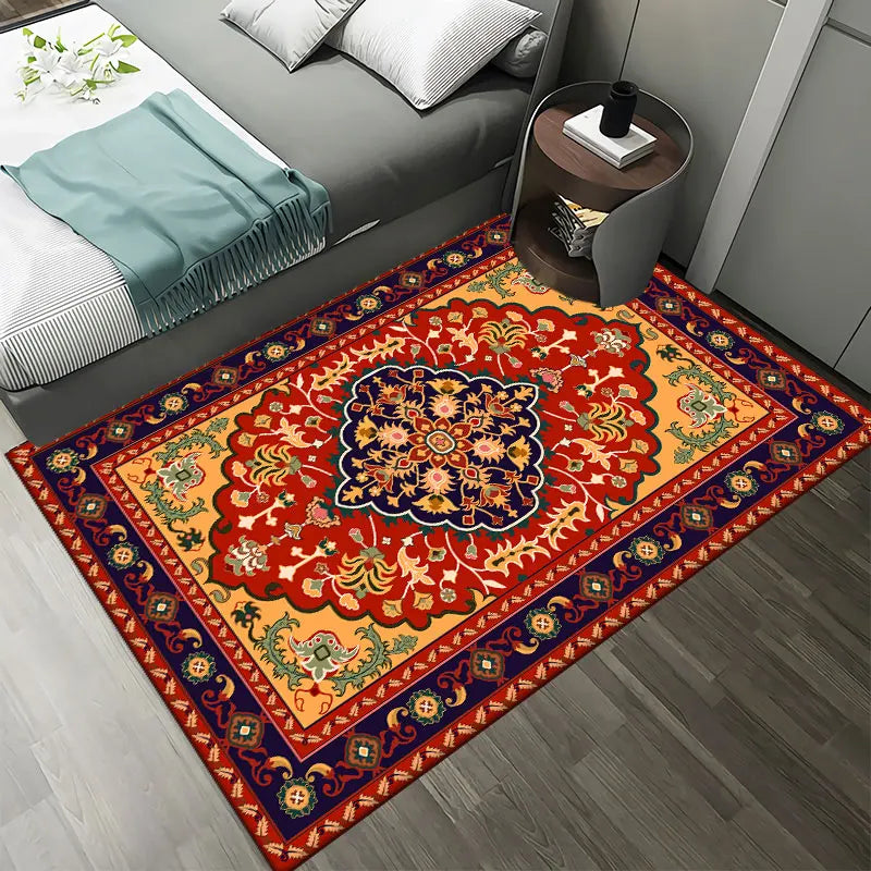 Persian retro carpet living room bedroom mat non slip area  Moroccan decorative  floor
