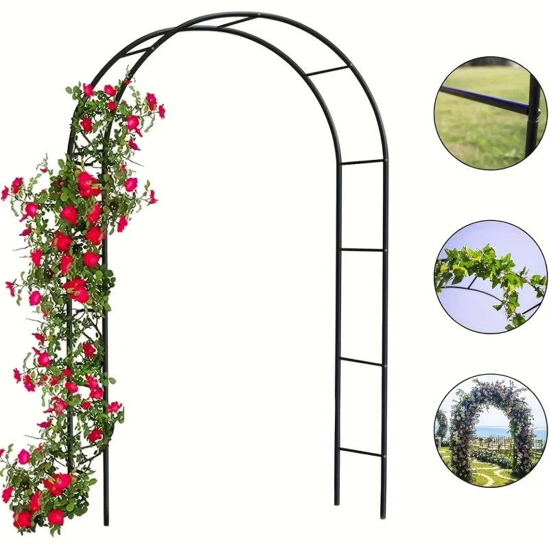 Tejesa Metal Garden Arch   100inch Large Size Heavy Duty Steel Frame Garden Arch With Gothic Style  / Wedding Arch Lawn Rock Climbing