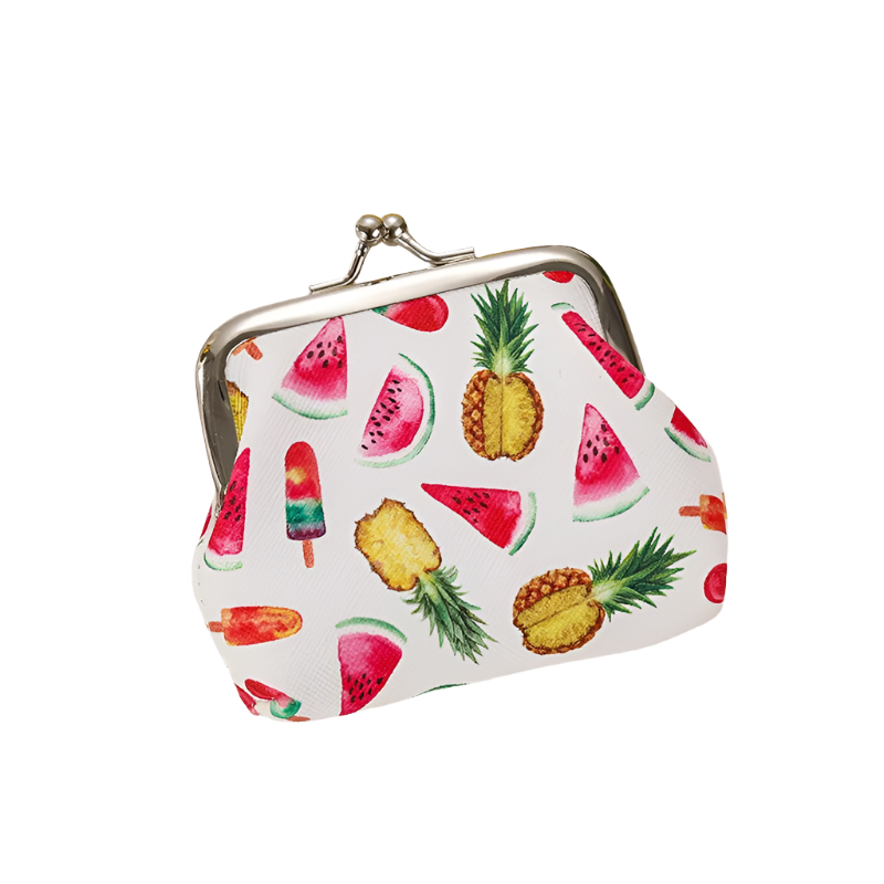 Hemasa 12 PCS Fashion PU Leather Coin Purse Cute Fruit Lemon Lovely Women /Small Change Money Bags Key Holder Case Wallet Mini Pouch