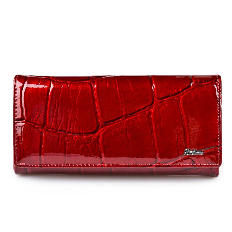 Women Wallet Genuine Leather Stone Pattern Luxury Designer Female Money Handbags Ladies ID Card Hodlder Coin Purses Women Purse