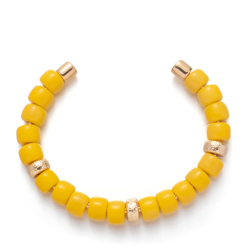 Tejesa Colorful  Natural Stone Cuff Bangle Bracelets For Women