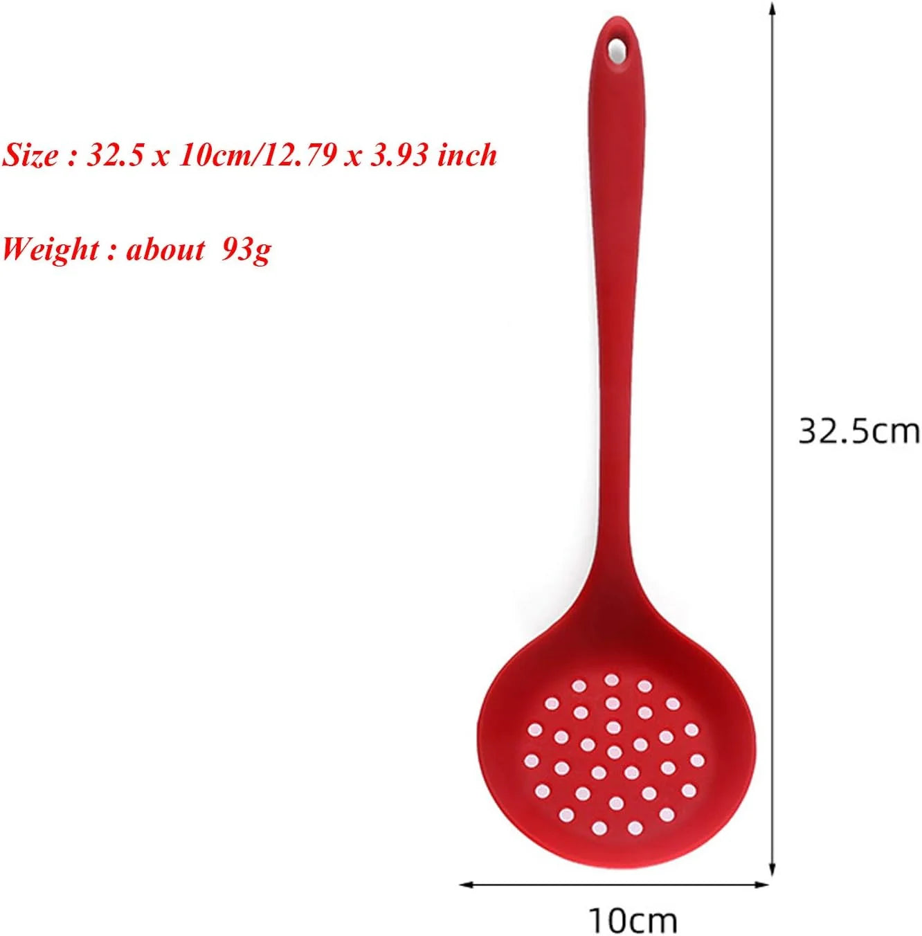 Hemasa 2PCs Silicone Skimmer Spoon Non-Stick Cooking Slotted Colander Spoon Skimmer Strainer Kitchen Sink Ladle Strainer Silicone Filter