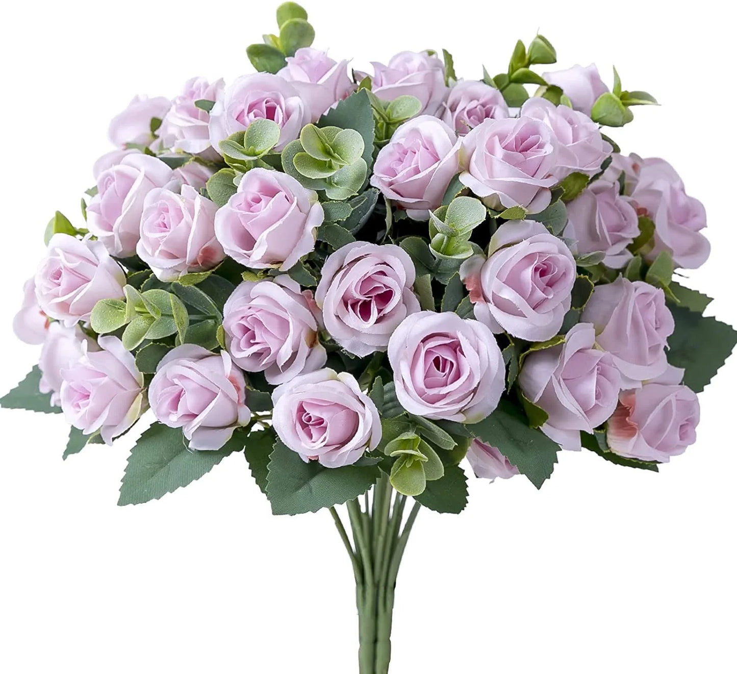 Tejesa 30cm 10Heads Artificial Red Roses Flower Bouquet Home Living Room Office Desktop Ornament Fake Flowers Wedding Party Decor