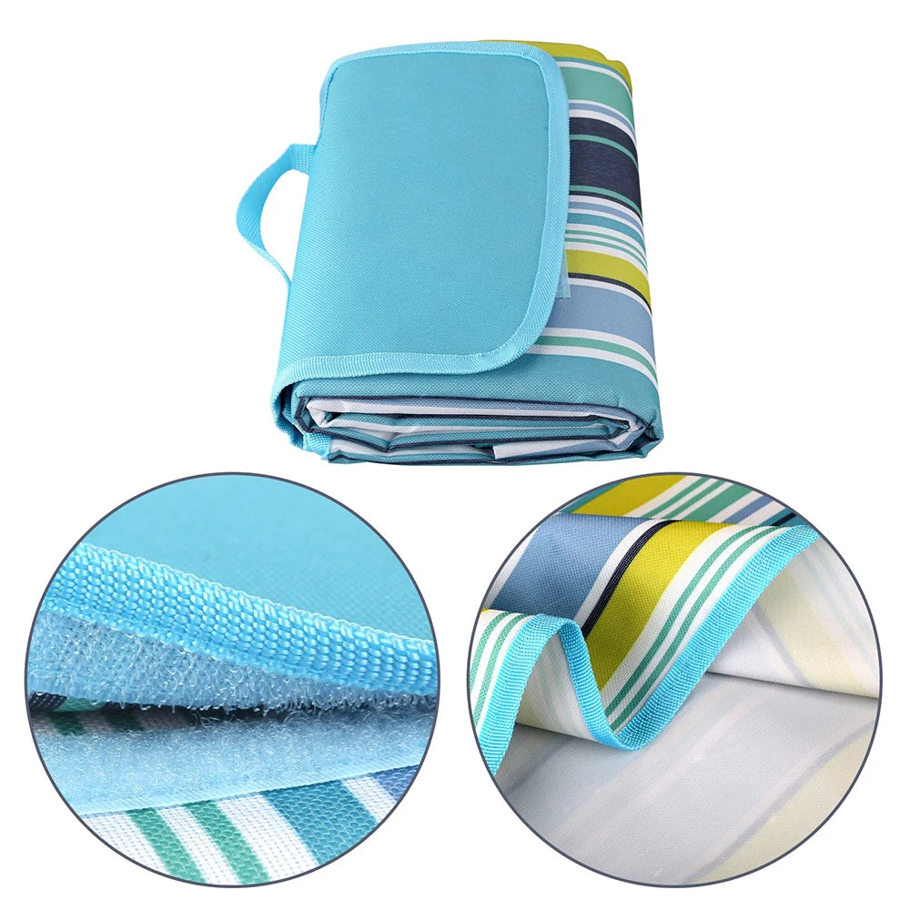 Tejesa 1.5x2m Outdoor Waterproof Camping Mat Sand Proof Portable Beach Blanket Lightweight Mats For Camping/ Beach/ Parks/ Picnic Mat