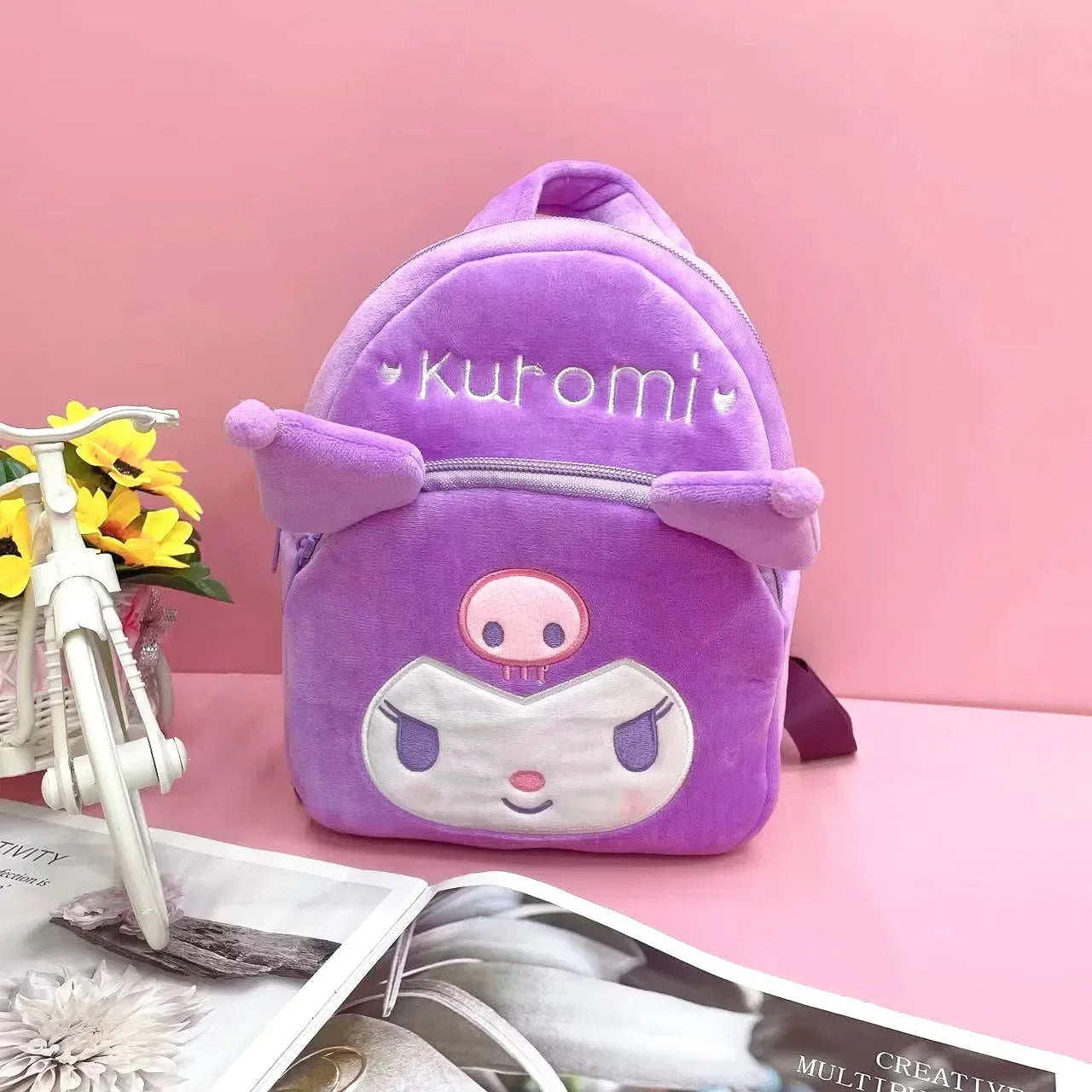 Hemasa  Hello Kitty Melody Children's Backpack Cartoon Cute Plush Doll Kindergarten Girls Large Capacity Lightweight School Bag